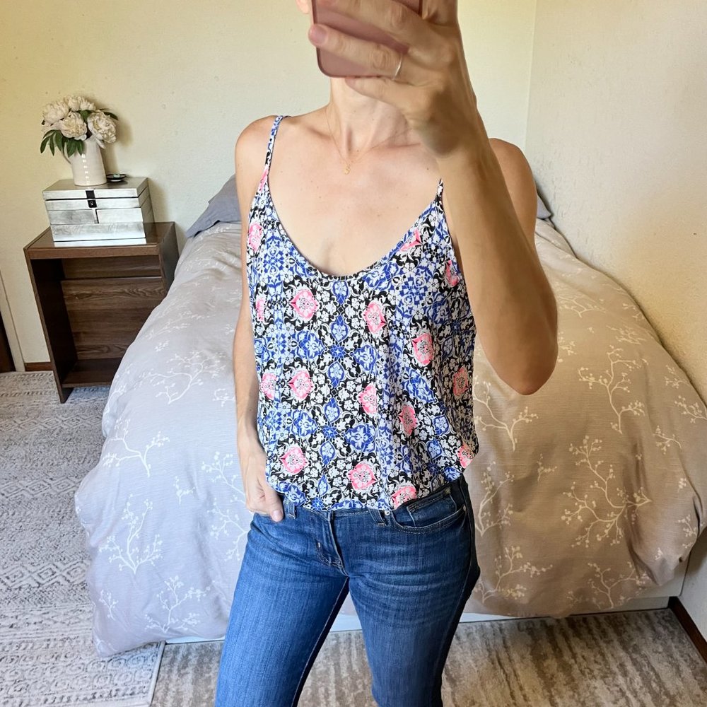 Lush Spaghetti Strap Boho Blouse | S